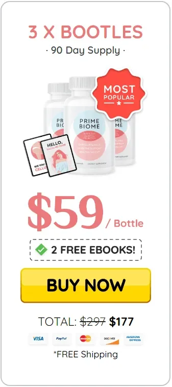 Primebiome price 3 bottle